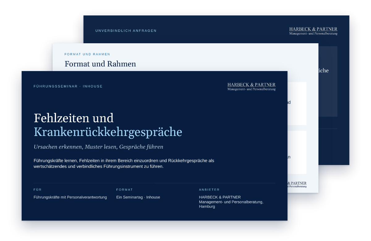 Vorschau der Angebotsübersicht „Fehlzeiten und Krankenrückkehrgespräche“ als PDF